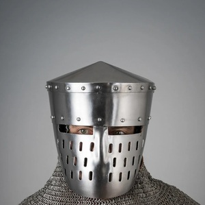 Casco Medieval Auténtico, Armadura Histórica para la Cabeza Diseñada para Disfraces de Caballero, Producciones Teatrales y Eventos Festivos - Product Image 3