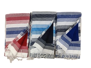 Toallas Fouta a rayas de calidad superior 2024 hechas de algodón 100%, tamaño personalizable de secado rápido ecológico - Product Image 3