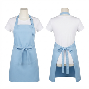 Tablier de Chef Femme en Toile Polyester/Coton Premium 280 GSM Vert Foncé avec Bretelles Ajustables et Manches Courtes pour Restaurant et Bar - Product Image 4