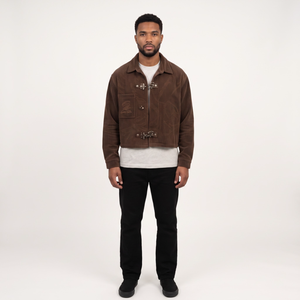 Chaqueta Camisera Texturizada Bordada con Tachuelas y Remaches para Hombre, Estilo Urbano, Etiqueta Personalizada OEM - Product Image 1