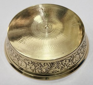 Designer Brass Serving Bowls 250ml – Golden Floral Print for Elegant Table Presentation By MHQ Traders PVT LTD - Product Image 5