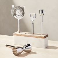 Nouvel ensemble d'outils de bar pour la maison, la chambre d'hôtes, la salle à manger, les restaurants et les bars, avec support en bois et en marbre