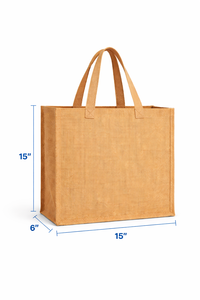 Extra Large Jute Tote <b>Bag</b> with <b>Long</b> Handles Eco Friendly Reusable Shopping Grocery <b>Bag</b> Custom Logo - Product Image 3