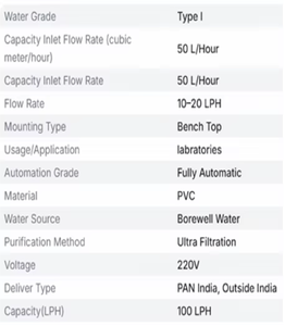 Sistema de Purificación de Agua de Laboratorio de Alta Pureza, Bomba para Análisis HPLC, Agua Ultrapura, Filtración Multietapa, 1 Año de Garantía - Product Image 4
