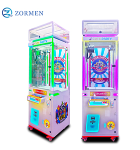 Zormen Fun Interactive Cute Party Claw Machine, Jeu d'arcade attrape-poupées à monnayeur, captivant, avec lumières néon RVB dynamiques - Product Image 4
