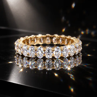 Bagues de fiançailles en diamant ovale cultivé en laboratoire certifié IGI pour femmes, luxe, argent sterling 925, bague en diamant synthétique, bijoux fins pour femmes