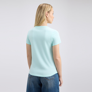 Camiseta Casual de Verano para Mujer, Cuello Redondo, Mezcla de Lino y Algodón, Fresca y Transpirable, Bordado Plano, Manga Corta - Product Image 2