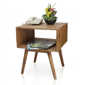 Meuble de rangement en bois massif pour salon, style Mid-Century Modern, avec 6 tiroirs, artisanat balinais - Product Image 1