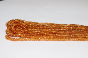 AAA Spessartite Grenat Perles Rondelle Facettes 3.5-5.5mm 17 Pouces Pierre Naturelle pour la Fabrication de Bijoux - Product Image 2