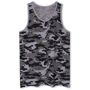 Débardeur camouflage pour homme, col rond, sans manches, décontracté, respirant, en polyester - Product Image 1