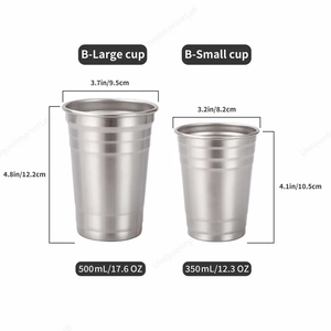 Vasos de Agua Personalizados, Recuerdos, Regalos para Fiestas, Vasos de Agua de Acero Inoxidable, Vasos Metálicos, Regalos de Boda, Vasos para Fiestas - Product Image 6