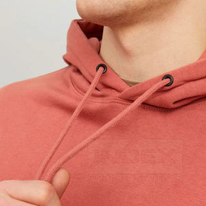 Sudadera con Capucha para Hombre, Corte Regular, Color Sólido, Algodón French Terry, Estilo Casual para Otoño, Diseño con Logotipo Frontal y Bolsillo - Product Image 5