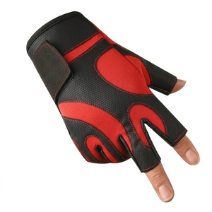 Guantes de pesca de medio dedo, sintéticos, antideslizantes, resistentes al desgaste, unisex, para todas las estaciones, cierre de gancho y bucle - Product Image 6
