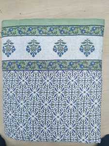 Handmade Cotton Hand Block Printed Quilt Queen King Size Luxury Bedspread Lightweight <b>Bedding</b> Bulk Export Supplier - Product Image 1
