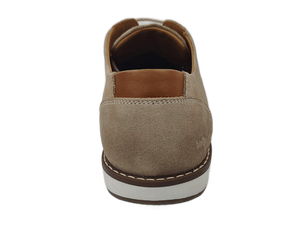 Chaussures habillées beiges pour hommes, style Oxford à lacets, bout rond, respirantes, semelle extérieure en caoutchouc amorti, semelle intermédiaire en EVA, décontractées, toutes saisons - Product Image 5
