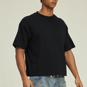 เสื้อยืดทรงบ็อกซี่แบบเรียบสีพื้นสำหรับผู้ชายรุ่นใหม่ ผู้ผลิตและจำหน่ายเสื้อยืดคอกลมทรงบ็อกซี่ที่ดีที่สุดสำหรับผู้ชาย - Product Image 2