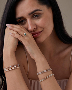 Round Brilliant Lab Grown Diamond <b>Gold</b> Bracelet IGI Certified 10K 14K 18K Yellow <b>Rose</b> White Luxury Bridal Tennis Jewelry - Product Image 4