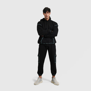 High Quality 300g 100% Cotton Thick Blank Plain Heavyweight Regular Fit <b>Hoodies</b> No <b>String</b> Unisex Custom Logo Plus Size Men's - Product Image 1