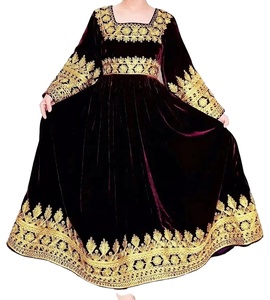 2020 Venta caliente vestido de fiesta Kuchi tradicional Vintage seda étnica Salwar Kameez inspirado cultura afgana/paquistaní multicolor - Product Image 1