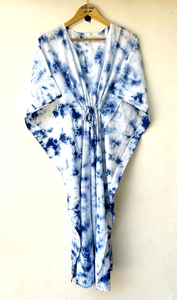 Vestido Kaftán sin Mangas de Algodón con Estampado Tropical para Verano, Ropa de Playa Informal para Mujer, Estilo Asia Pacífico Islas Digital - Product Image 5