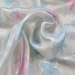 Premium position print with embroidery fabric is a modern textile designed for stylish fashion and <b>garment</b> collections This fabr - Product Image 2
