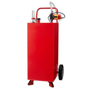 Serbatoio Carburante da 30 Galloni con Pompa Elettrica, Flusso Massimo 32L/min, Serbatoio Diesel con 2 Ruote, Tubo da 10 Piedi, Pompa Carburante e Componenti - Product Image 6