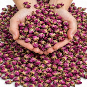 Bourgeons de roses rouges séchés biologiques naturels, roses de qualité supérieure, pour le nettoyage de la peau, usage cosmétique, décoratif, artisanat, sac - Product Image 4