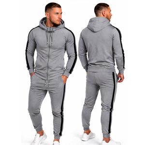 Mens Black <b>Tracksuit</b> Set Slim Fit Hoodie Jogger Set Sportswear Gym Running Fitness Suit Custom Logo Activewear - Product Image 3