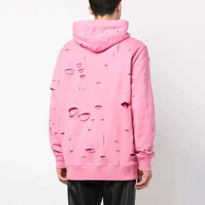 Nouveau Sweat à Capuche Homme Tendance Uni Manches Longues Logo Imprimé Oversize 2025 Pull Déchiré 100% Coton Tissu Confortable - Product Image 4