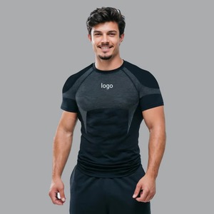 Custom Bodybuilding Compression Shirt Manufacturer Gym Wear Performance T Shirt <b>Polyester</b> Spandex OEM Private Label Supplier - Product Image 1