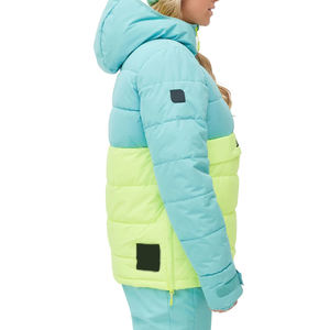 Customizable Women Puffer Jacket Top Quality Half <b>Zipper</b> Up And Hooded Puffer Jackets Winter Casual Wear Women Puffer Jackets - Product Image 6