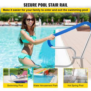 Corrimano per Piscina in Acciaio Inox 304, 39x32, Argento, Capacità di Carico 250 LBS, Ringhiera di Sicurezza Antiruggine per Piscina - Product Image 2