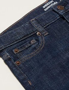 Girls High <b>Waist</b> Straight Leg Denim <b>Jeans</b> With Heart Appliques Casual Full Length Pants For Kids Spring Style - Product Image 4