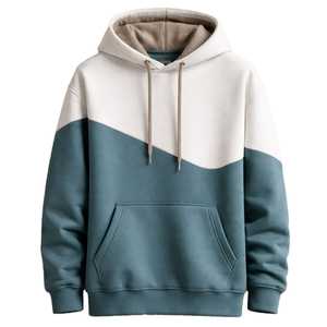 Sudadera con Capucha de Alta Calidad para Invierno, de Algodón Teñido Liso, Gruesa, Tallas Grandes, Estilo Urbano, Hombros Caídos, Personalizada, Oversize - Product Image 3