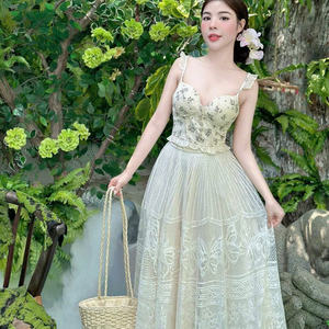 Ensemble deux pièces décontracté d'été pour femme en coton écologique, coupe ajustée, confortable, naturel, tendance, lavable et personnalisable - Product Image 4