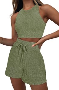 Summer New Women's Short Sleeve Round Neck Crop and Shorts Sets Casual wear Embroidery Simple Style 2 Piece Set 2026 - Product Image 3