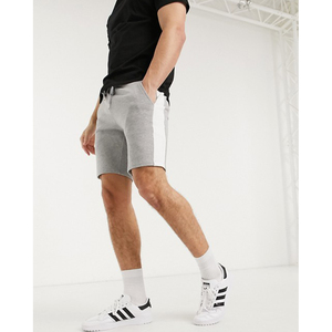 Shorts Bermuda en Coton Gris pour Homme, Taille Mi-Haute, Cordon Élastique, Style Décontracté avec Poches, Tissu Tricoté Respirant - Product Image 2