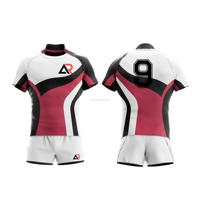 Ventes en gros directes d'usine, ensembles d'uniformes de rugby en polyester avec logo personnalisé par sublimation, maillots de rugby pour jeunes, vêtements de football pour équipes de rugby