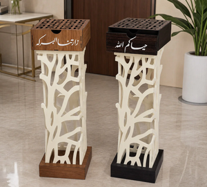 Quemador de Incienso de Madera de Lujo Personalizado, Caligrafía Árabe de Oriente Medio, Soporte para Quemador de Bakhoor, Decoración para el Hogar, Venta al Por Mayor - Product Image 2
