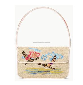 Indian Fashion-Style Handmade Beaded Designer Clutch Bag Bohemian Style Evening Shopping Party Shoulder Bags Women Messenger Bag - Product Image 2