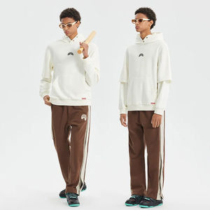 Sudadera con Capucha Personalizada OEM, de Invierno, Estilo Vintage, Tejida, 100% Algodón, Forro Polar, Doble Capa en las Mangas, de Secado Rápido, para Hombre - Product Image 3