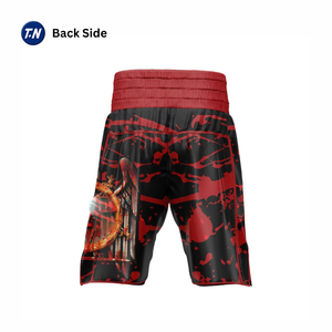 Shorts MMA pour adultes de haute qualité, imprimés par transfert thermique, avec logo avant/arrière, design ergonomique, en polyester, taille mi-haute - Product Image 5