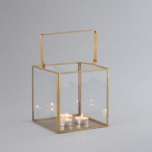 Support à bougie en métal doré avec insert en verre pour la décoration de la maison ou Pâques - Product Image 3