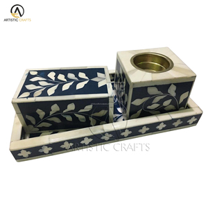 Haute qualité en bois incrustation Bakhoor brûleur plateau boîte ensemble résine incrustation arabe Mubkhar boîte Medkhan - Product Image 5