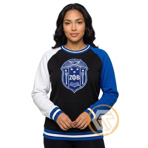 เสื้อสเวตเชิ้ตผ้าฟลีซสำหรับสตรีชมรม Zeta Phi Beta แบบสั่งทำขายส่งสำหรับฤดูหนาว ระบายอากาศได้ดี ผลิตจากผ้าฝ้าย 100% - Product Image 1
