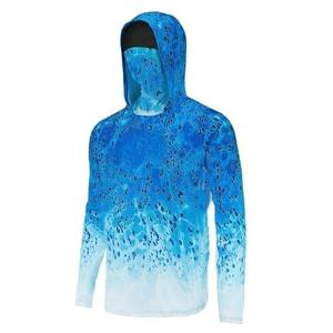 Mens Technical 100% Polyester 220g Customizable Fishing Hoodie UPF 50 Sun Protection Breathable for <b>Outdoor</b> Sportswear - Product Image 2