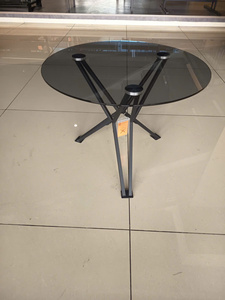 Mesa de Comedor Redonda de Metal de Estilo Nórdico Contemporáneo, Muebles Modernos para el Hogar con Base de Metal, para Sala de Estar, Dormitorio, Hotel, Bar, Fábrica - Product Image 2