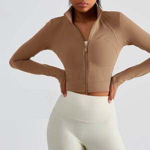 Ropa Deportiva con Logotipo Personalizado, Chaqueta de Yoga de Manga Larga para Mujer, Chaqueta de Gimnasio de Alta Calidad para Entrenamiento, Ropa Deportiva Activa, Chaqueta de Yoga - Product Image 3