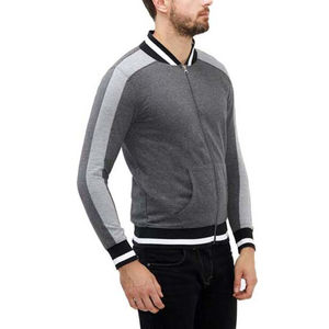 Blouson Bomber Homme Décontracté Personnalisable de Haute Qualité, Coupe Slim, Col Montant, Style Universitaire, avec Lettrage Frontal - Product Image 3