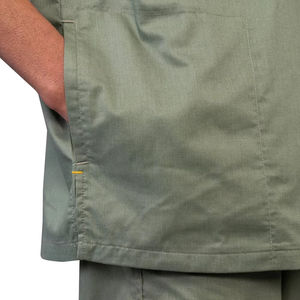 ชุดยูนิฟอร์มพยาบาลแบบยูนิเซ็กซ์  รักษ์โลก  ผ้าเดนิม  ผสมสแปนเด็กซ์/โพลีเอสเตอร์ ระบายอากาศได้ดี  ป้องกันรอยยับ  รับสกรีนโลโก้ตามแบบ - Product Image 4